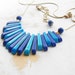 Turquoise and Lapis Gold and Blue Egyptian Necklace