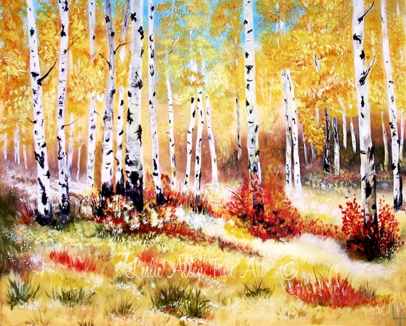 Aspen Tree Art Print Quaking Aspens Trees Quakies Aspens White