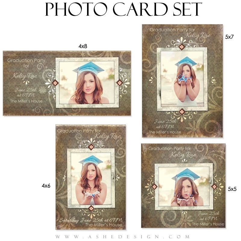 4x6 Graduation Photo Cards Templates senior graduation photo card set shabby chic 4 1 4x6 Graduation Photo Cards Templates senior graduation photo card set shabby chic 4 1