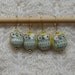Owl Knitting Stitch Markers - snag free - ceramic owl beads - yellow and green - set of 4 - large loops fit needles up to size US 13 (9mm)