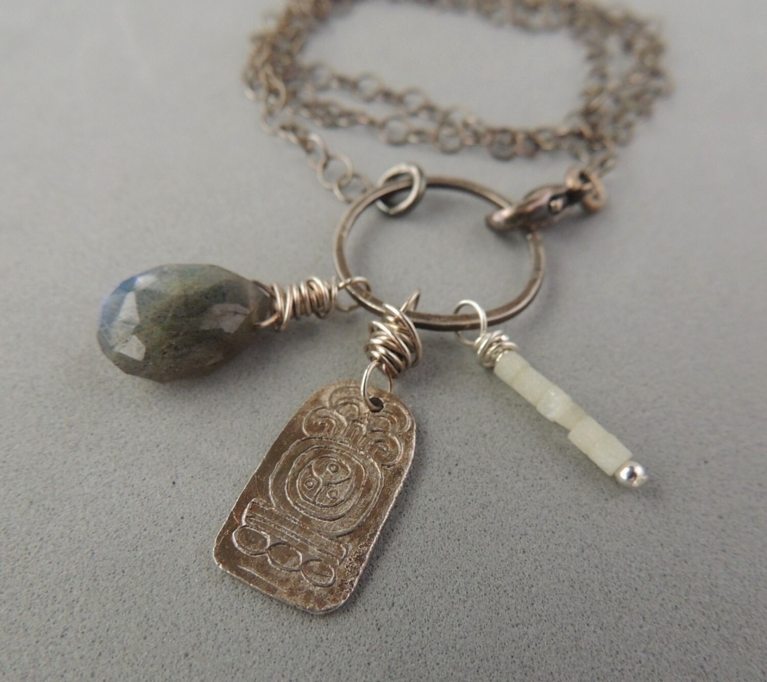 Artisan Jewelry Charm Necklace Silver Charm Necklace