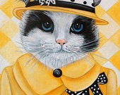 Cat Art Print Cats in Clothes Paintings and Portraits from Original Oil Painting Miss Peabody by k Madison Moore Cat Art Print Cats in Clothes Paintings and Portraits from Original Oil Painting Miss Peabody by k Madison Moore