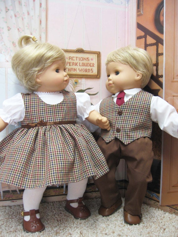 Classic Fall Outfits for Bitty Baby Twins by DollClothesByPeg