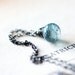 Aquamarine Necklace with March Birthstone on Sterling Silver Monsoon Winter Fashion Handmade Jewelry Gift Under 50