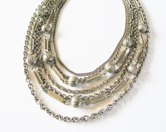 Items similar to Stunning Chunky, Silver and Crystal and Quartz ...