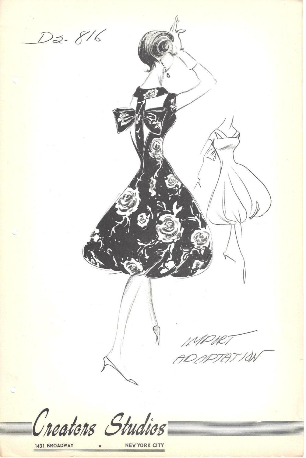 80 Vintage Fashion Sketch Prints 60's and 70's