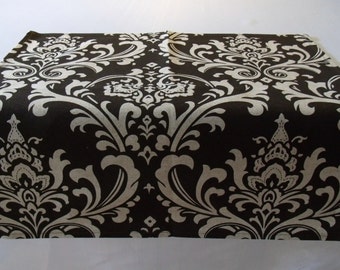 Centerpiece  etsy Damask runners table Squares  Damask Wedding Brown Chocolate Table  Table damask