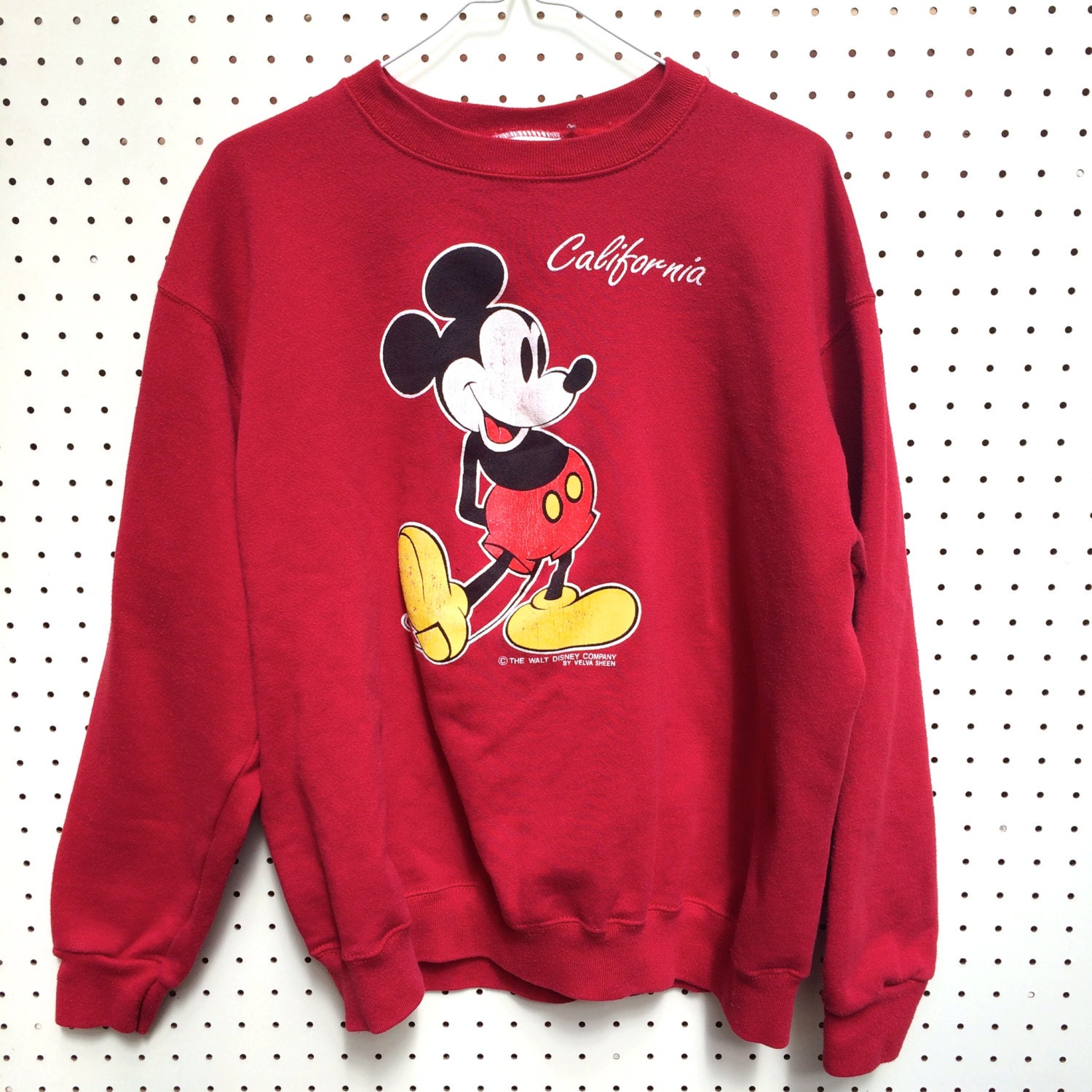 Vintage Mickey Mouse California Sweatshirt (Size: Large, Fits like ...