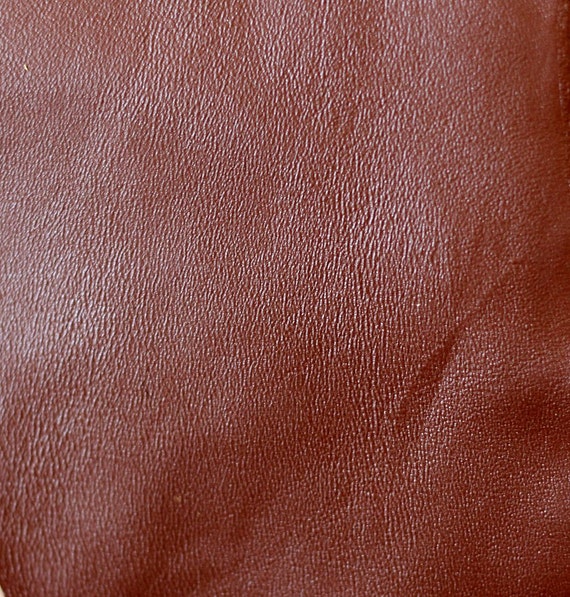 COGNAC smooth Italian leather / leather swatch / by Adeleshop