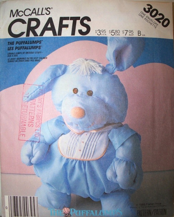 stuffed animal patterns mccall's