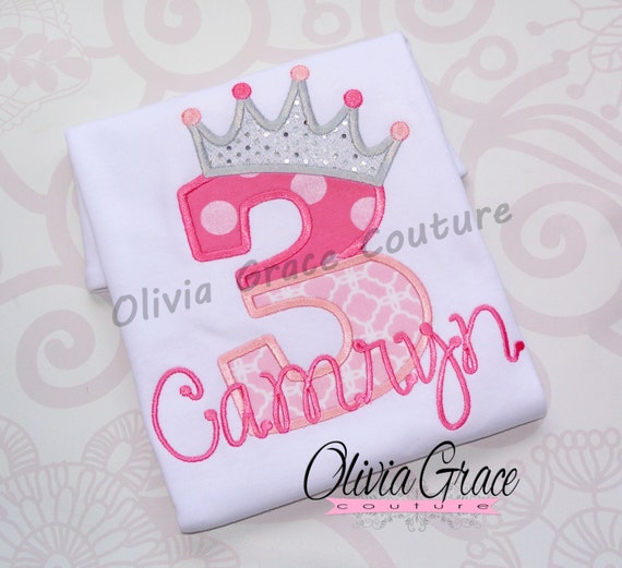 princess 5th birthday shirt