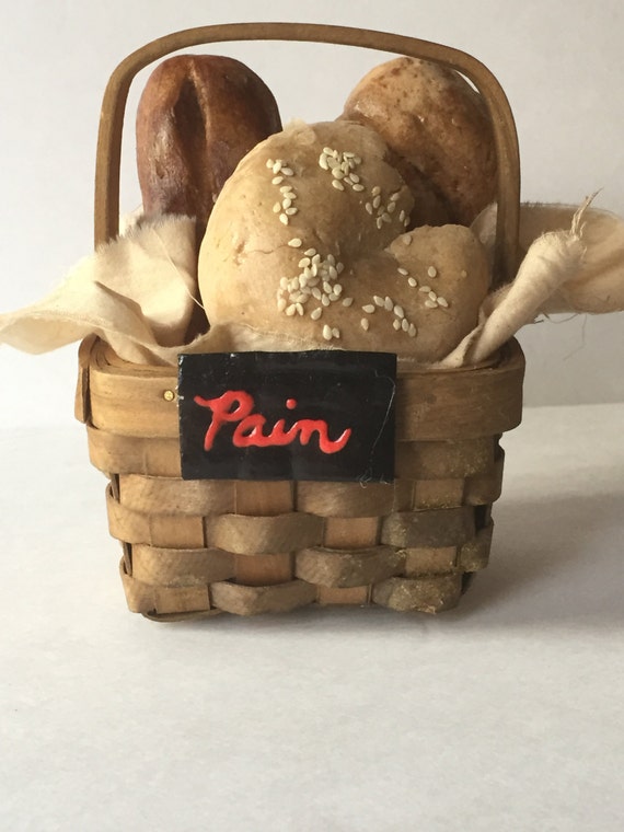 Items similar to Mini Bread Basket French Bread Pain Bread Basket