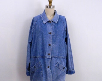 Vintage Denim Barn Coat ... Vintage 80s Osh Kosh Chore Coat ... Women's ...