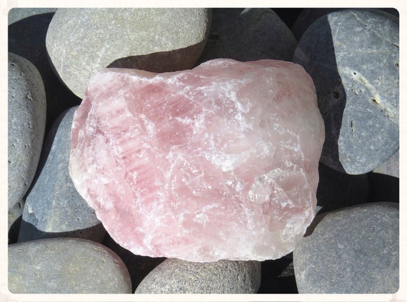 Large Raw Rose Quartz Healing Stone by BenitoArvizo on Etsy