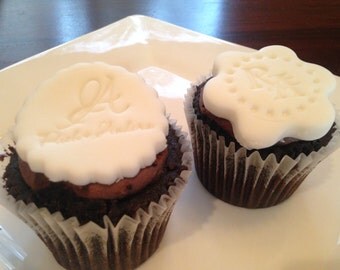 Fondant stamp used for birthdays, weddings, bridal and baby showers, parties and other special events