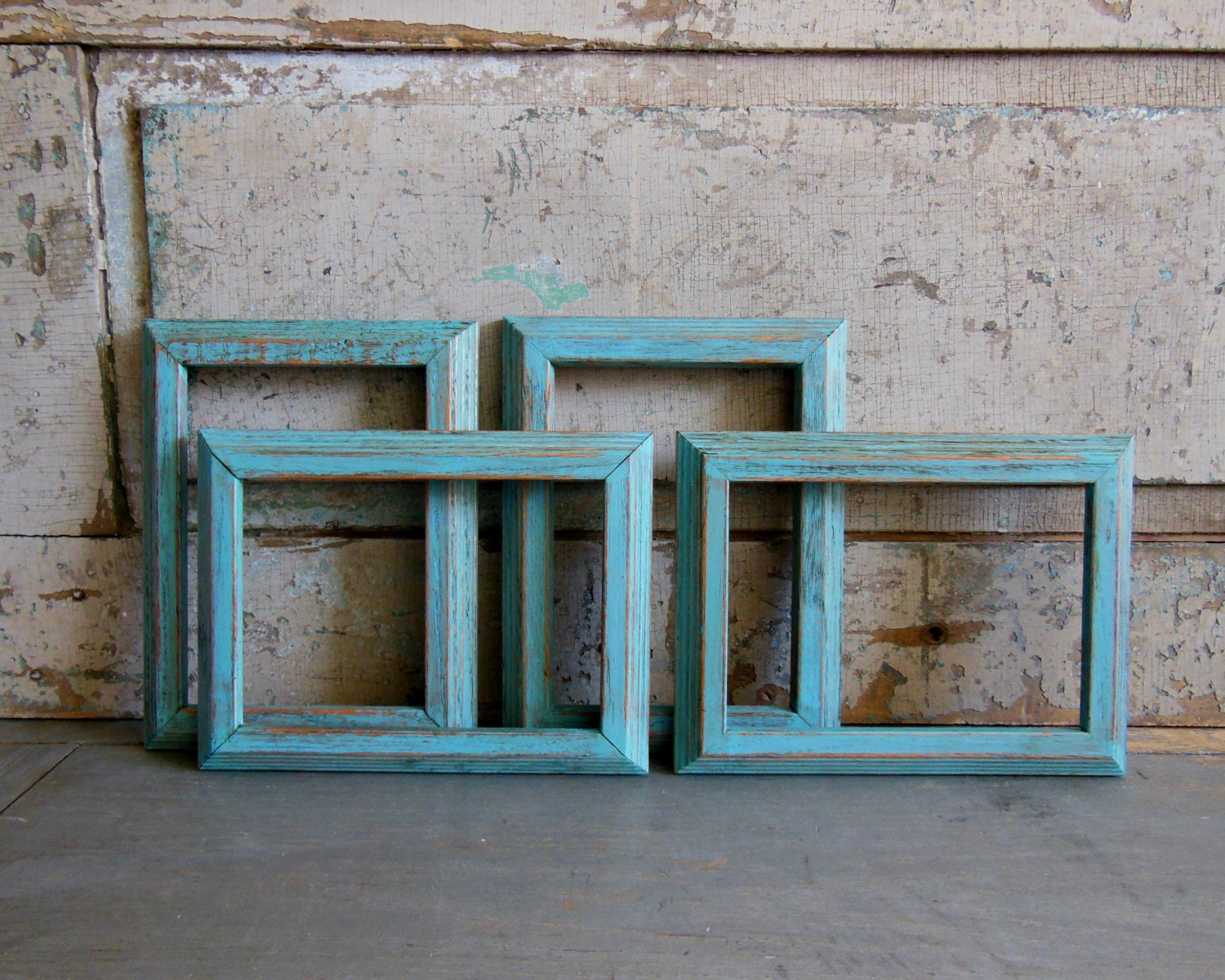Picture Frames 5 x 7 Painted Distressed Set by turquoiserollerset