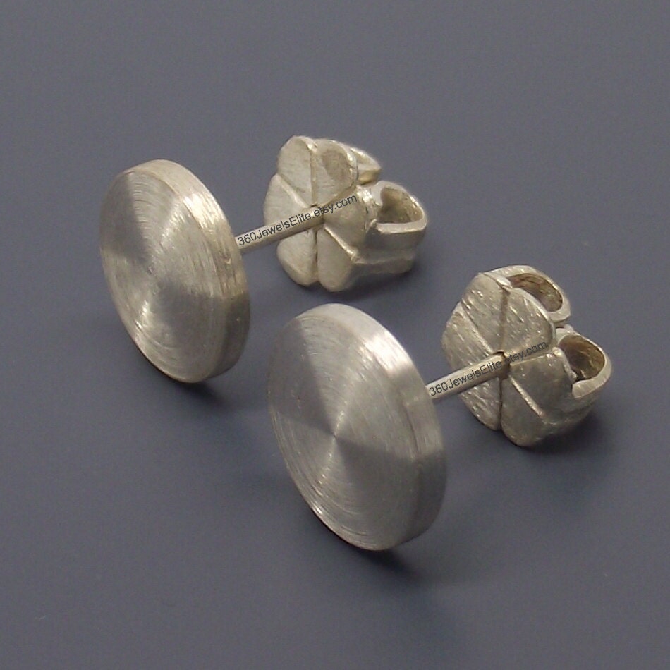 Gauge earrings custom gauge flat disc studs fake plug