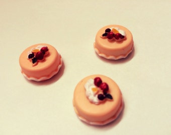 Cake Magnets, Let them Eat Cake, Kawaii Miniature Food super strong magnet set of three, Marie Antoinette Inspired
