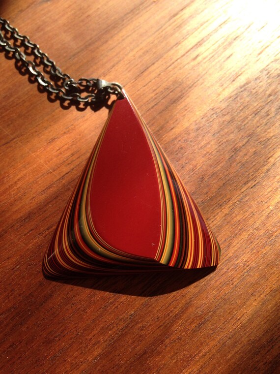 Layered Resin Pyramid Necklace