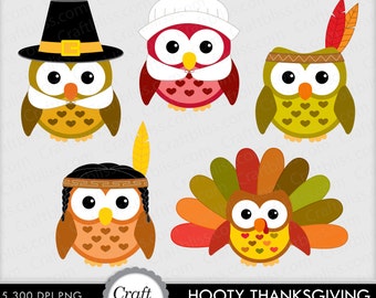 SALE! Owl Thanksgiving Owl Clip Art FREE No Credit ...
