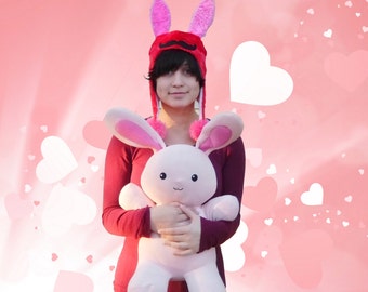 Pink Bunny Ears Hat, Gift for Her, Gifts ideas under 30, One-of-a-kind gift ideas for her, Trending gifts