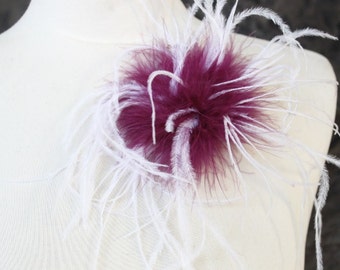 Cute feather applique with back pin