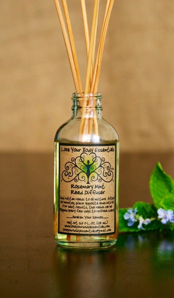 Rosemary mint reed diffuser peppermint by LoveYourBodyEssentls