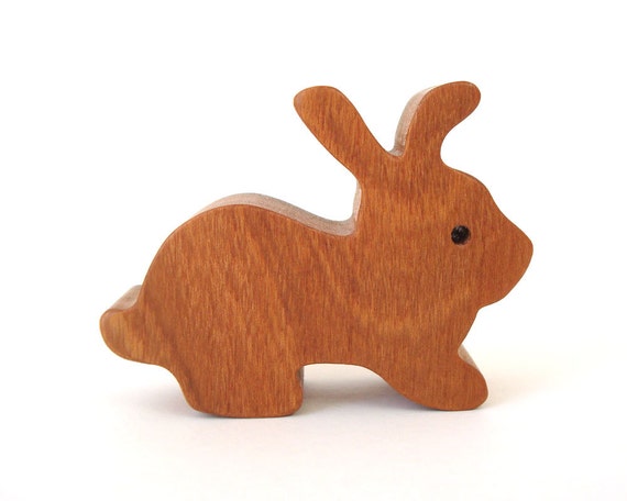 Miniature Easter Bunny Rabbit Wood Toy Easter Decoration Waldorf Wood ...