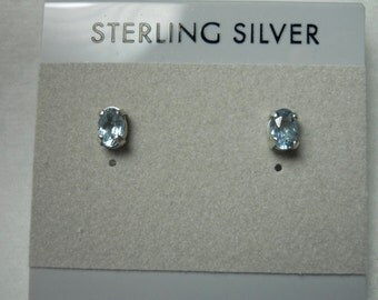 Aqua Marine Gemstone Earrings