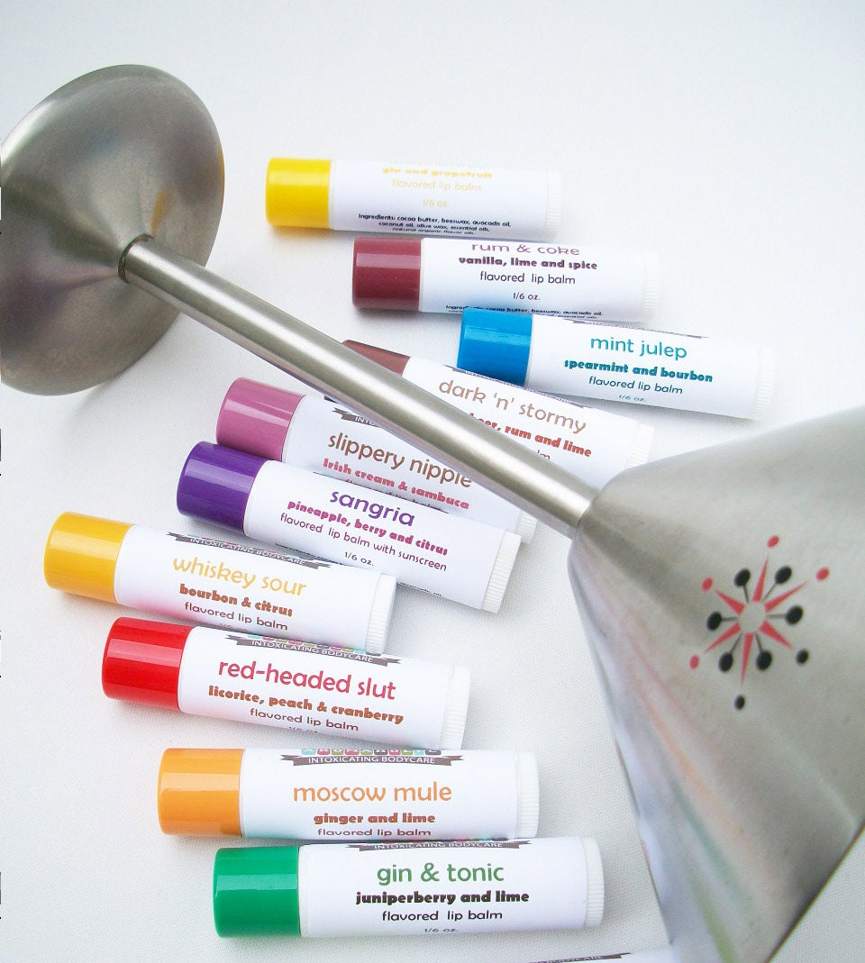Any 3 cocktailflavored lip balms from Aromaholic Mojito lip