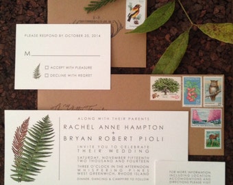 Botanical Fern Wedding Invitation