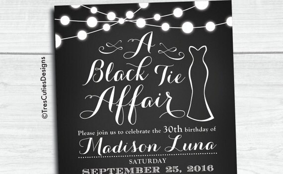 Black Tie Invitation Black Tie Affair Invitations Black