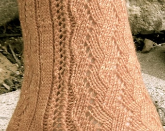 Knit Sock Pattern: Agathon's Easy Lace Sock Knitting Pattern