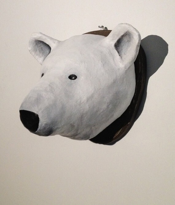 polar bear head mount