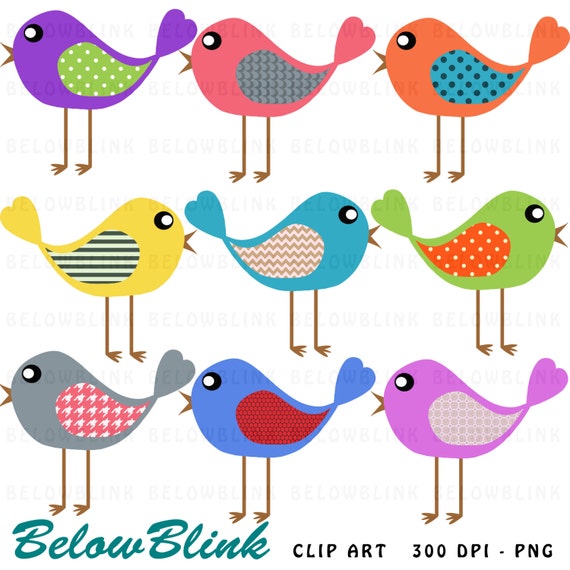 Cute bird clipart digital clipart birds clipart digital