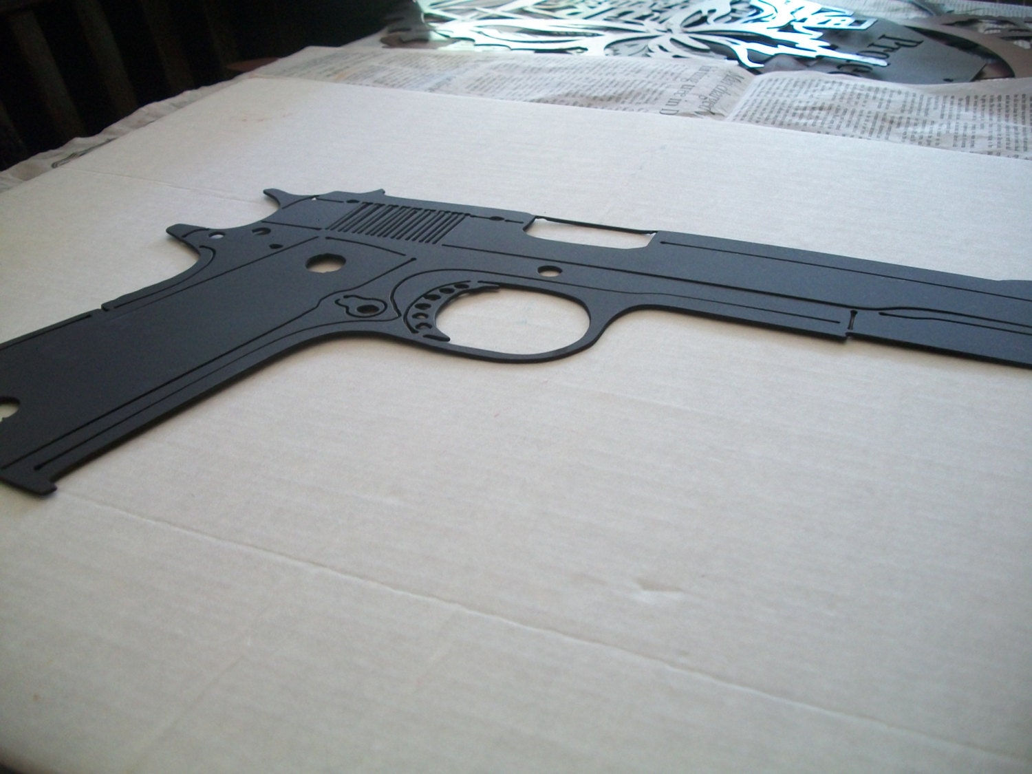 Gun Wall Art Gun Art Metal Gun Art Gun Sculpture by BirdysNest