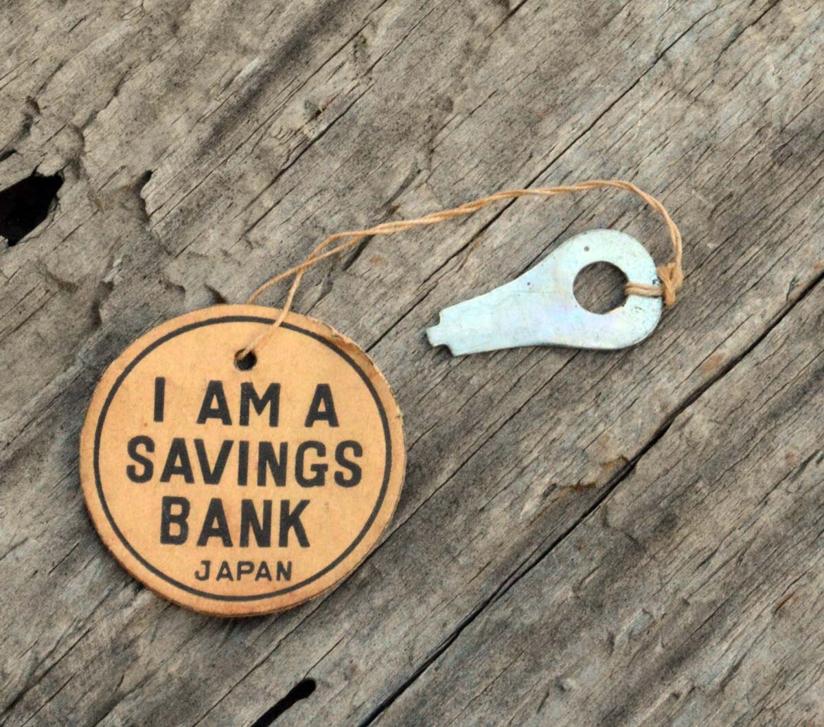 Vintage Key Antique Key Savings Bank Key With Tag