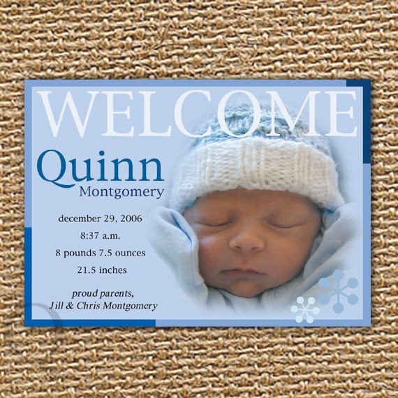 winter baby announcements