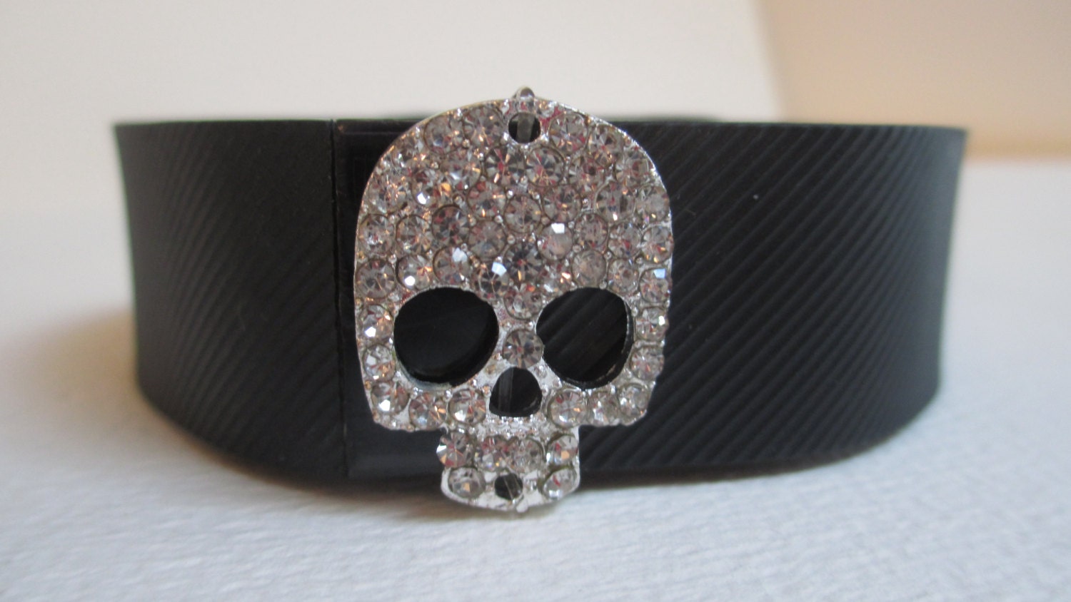 Fitbit Fitness Bracelet Accessory Bling Rhinestone Skull