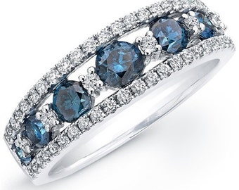 blue diamond wedding ring diamond wedding ring stackable blue diamond ring 185ct - Blue Diamond Wedding Rings blue diamond wedding ring diamond wedding ring stackable blue diamond ring 185ct - Blue Diamond Wedding Rings