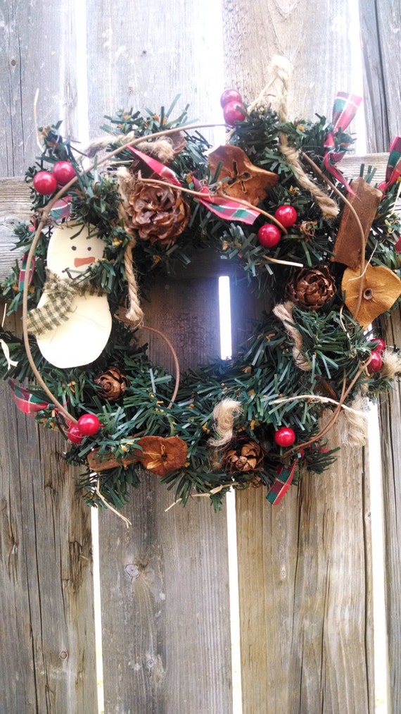 ONE Snowman Wreath