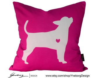 pink dog pillow