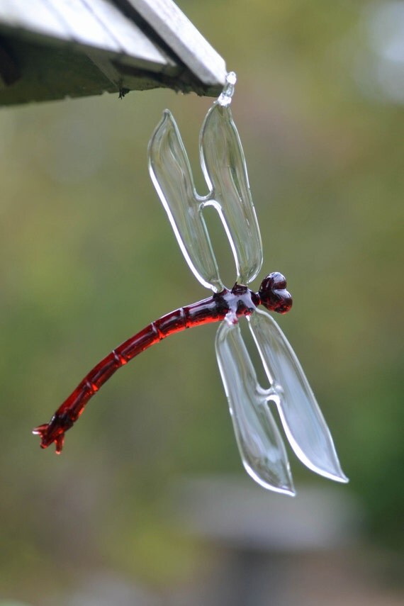Glass Dragonfly ornament