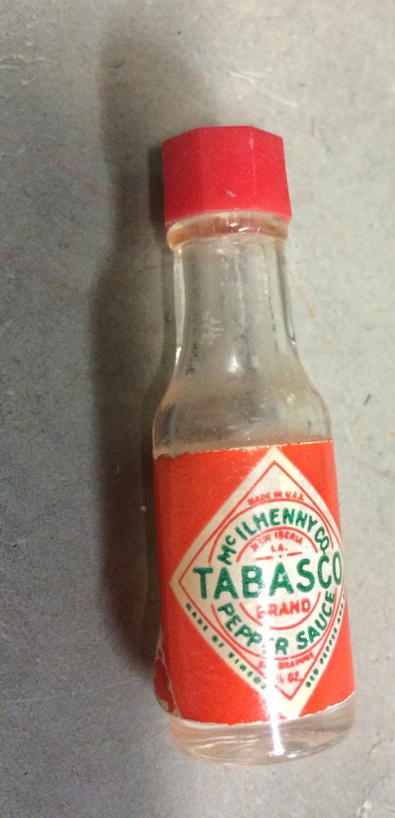 Vtg Red Pepper Tabasco Mc ILHenny Bottle by StartathomeVintage