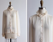 Popular items for romantic blouse on Etsy