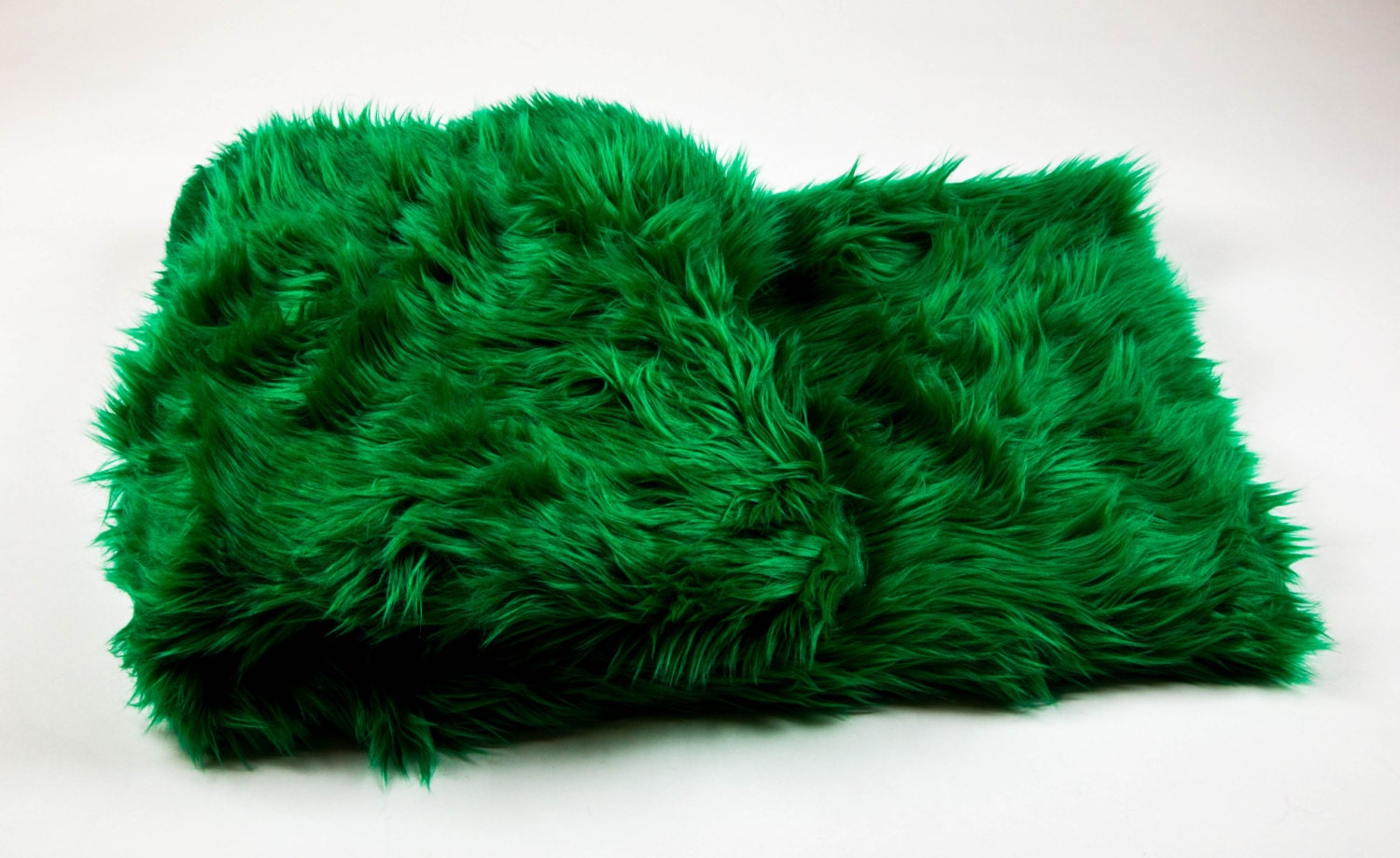 108 x 60 Green faux fur Shaggy Throw Blanket / Bed