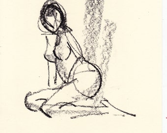 Gesture study 363 Original drawing 8 x 10 inches