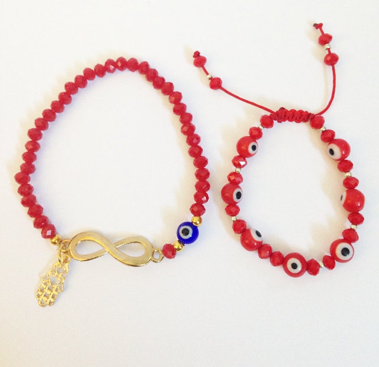 Baby evil eye bracelet baby protection by EmelyRoseBoutique