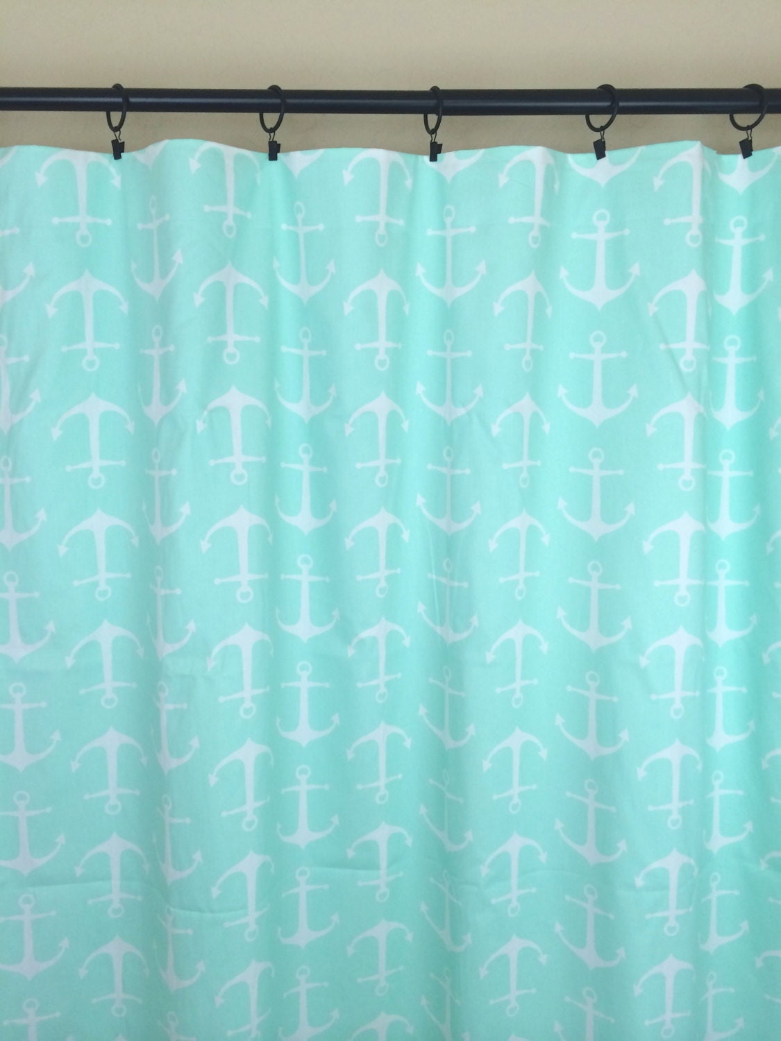 Mint Green Curtain Panels. 25 or 50 Widths. 63 84 96 108