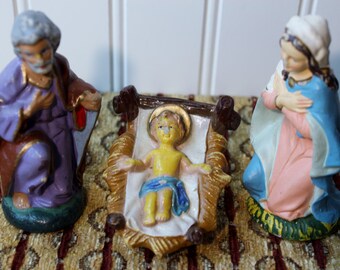 Holy Family Nativity 3 Piece Set Mary Joseph & Baby Jesus